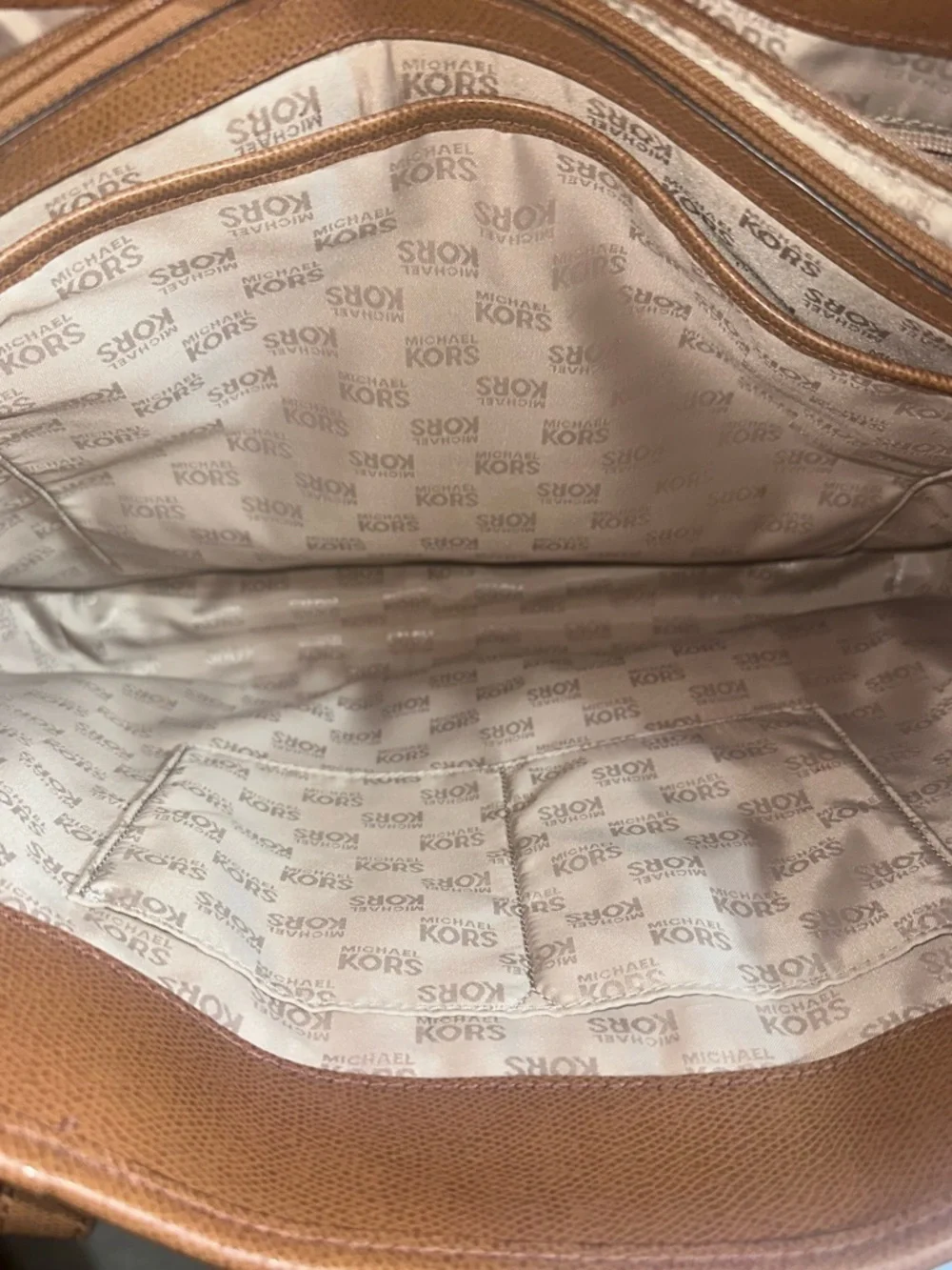 Michael Kors Brown Leather Tote Bag - Picture 8 of 9